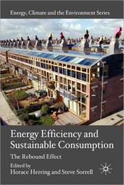 Cover for Energy efficiency and sustainable consumption