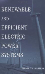 Cover for Renewable and efficient electric power systems