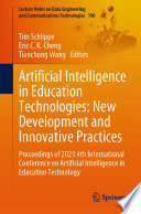 Cover for Artificial Intelligence in Education Technologies: New Development and Innovative Practices