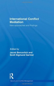 Cover for International conflict mediation