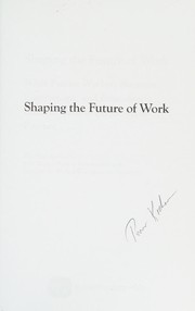 Cover for Shaping the Future of Work