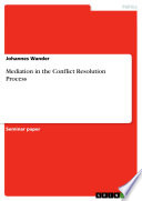 Cover for Mediation in the Conflict Resolution Process