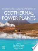 Cover for Thermodynamic Analysis and Optimization of Geothermal Power Plants