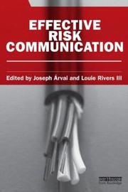 Cover for Effective Risk Communication