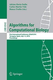 Cover for Algorithms for Computational Biology