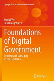 Cover for Foundations of Digital Government
