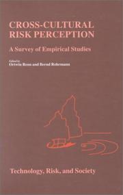 Cover for Cross-cultural risk perception