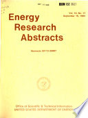 Cover for Energy Research Abstracts