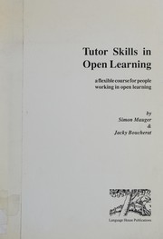 Cover for Open learning tutor skills