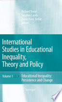 Cover for International Studies in Educational Inequality, Theory and Policy