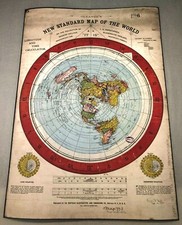 Listing image for Gleason's World Map • Azimuthal Flat Earth Giclée Fine Art Papers • Poster Print