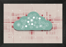 Listing image for Cloud Computing Technology Concept Framed Wall Art Poster Canvas Print Picture
