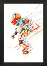 Listing image for Futuristic AI Robot Framed Wall Art Poster Canvas Print Picture