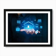 Listing image for Artificial Intelligence Concept Vis Framed Wall Art Poster Canvas Print Picture