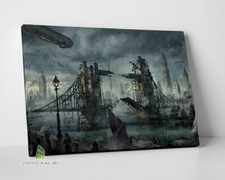 Listing image for Steampunk City LONDON Futuristic Canvas Art Wall Art Print Picture Painting-C468