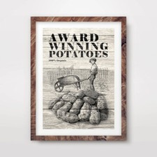 Listing image for VINTAGE STYLE FARM PRODUCE ADVERTISING ART PRINT Agriculture Poster Wall Picture