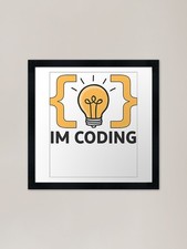 Listing image for I'm coding Framed Art Print Framed Wall Art Poster Canvas Print Picture