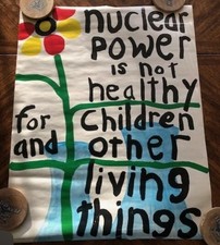 Listing image for Rare 1970s Vintage Poster, Nuclear Power Is Not Healthy