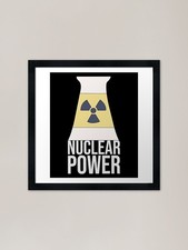 Listing image for Nuclear Power Text - Thermal Power Framed Wall Art Poster Canvas Print Picture