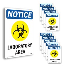 Listing image for Laboratory Area OSHA Notice Sign Metal, Plastic, Or Decal - 5 or 10 Pack