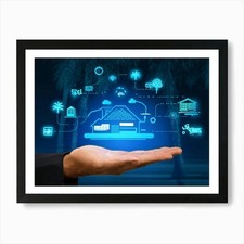 Listing image for Artificial Intelligence Concept Vis Framed Wall Art Poster Canvas Print Picture