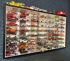 Listing image for 56 Diecast Car Model Display Case 1/64 Cars Acrylic Rack Cabinet Wall Box LARGE