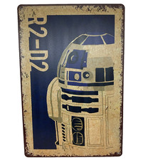 Listing image for R2 D2 Style Robot Metal Tin Sign 12x8 Sci Fi Droid Wall Decor Retro Art