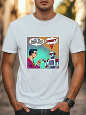 Listing image for Funny AI Robot Takeover T-Shirt Retro Pop Art Comic Men Women Unisex T-Shirt