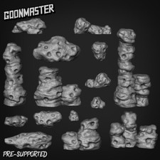 Listing image for Moon Rocks - Basing Kit/ Basing Bits/ Tufts/ Model Scenery/ Goon Master