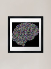 Listing image for Colorful brain Framed Art Print Framed Wall Art Poster Canvas Print Picture