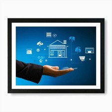 Listing image for Artificial Intelligence Concept Vis Framed Wall Art Poster Canvas Print Picture