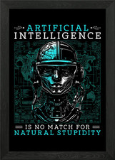 Listing image for Artificial Intelligence AI Framed Wall Art Poster Canvas Print Picture