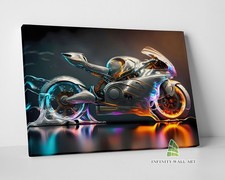 Listing image for Futuristic Motorcycle Canvas Art Wall Art Print Picture Sports Cars Decor -E636