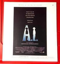 Listing image for A.I. - Artificial Intelligence Movie/Film Poster Art PICTURE / PRINT 9" x 8"