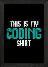 Listing image for Coding Coder Framed Wall Art Poster Canvas Print Picture