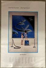 Listing image for Vintage Computer SYMBOLICS LISP machine AI 3D dolphin 1987 1980s 1990s poster