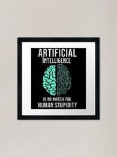 Listing image for Artificial intelligence is no a mat Framed Wall Art Poster Canvas Print Picture