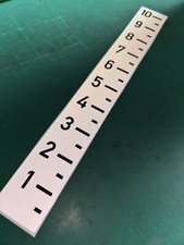 Listing image for 10” Depth Gauge - Water Sticker Pond Scale Pool Reflective Aquarium Bath River