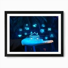 Listing image for Artificial Intelligence Concept Vis Framed Wall Art Poster Canvas Print Picture