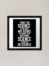 Listing image for Science Quote Science Boy Science G Framed Wall Art Poster Canvas Print Picture