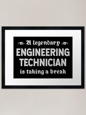 Listing image for A Legendary Engineering Technician Framed Wall Art Poster Canvas Print Picture