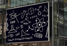Listing image for PHYSICS EDUCATION MATHS SCIENCE POSTER SCIENTIFIC ART FORMULAS CHALKBOARD-A3 A4