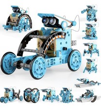 Listing image for 12-in-1 STEM Solar Robot Kit DIY Educational Building Toy Kids Age 8-12 Sky Blue